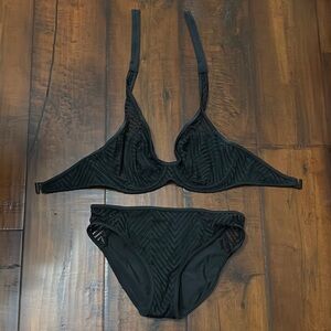 Freya Black Crochet Bikini Set